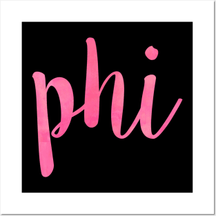 Pink Phi Posters and Art